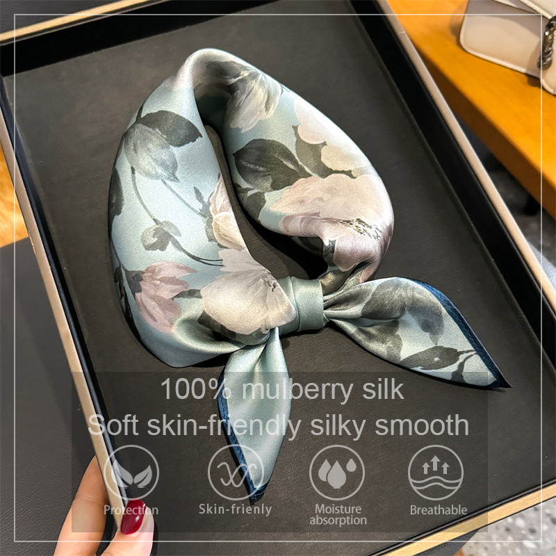 Scarf Silk Square - 100% foulard en soie Bandana femmes