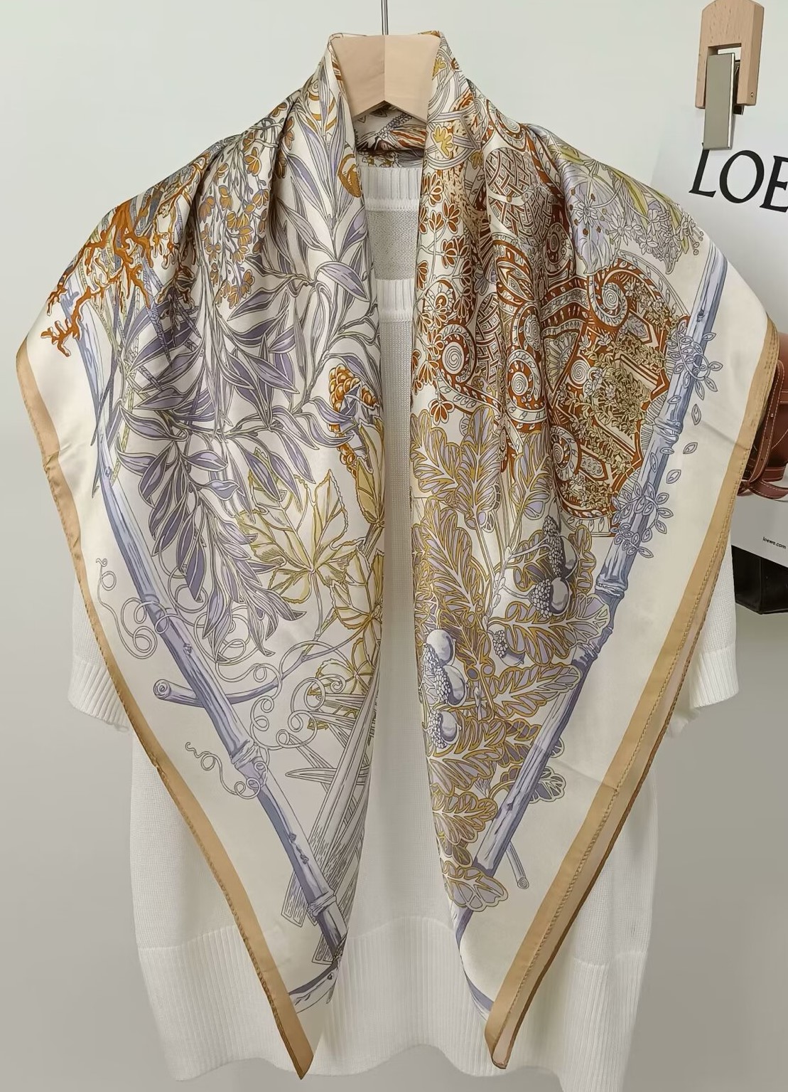 Scarf Silk Square - Écharpe carrée imprimée en soie de