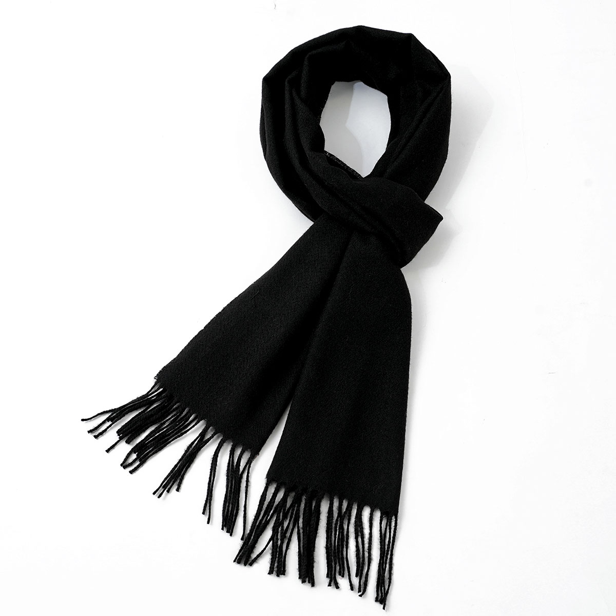Muffler Men Wool - Écharpe pour homme, couleur unie, imitation