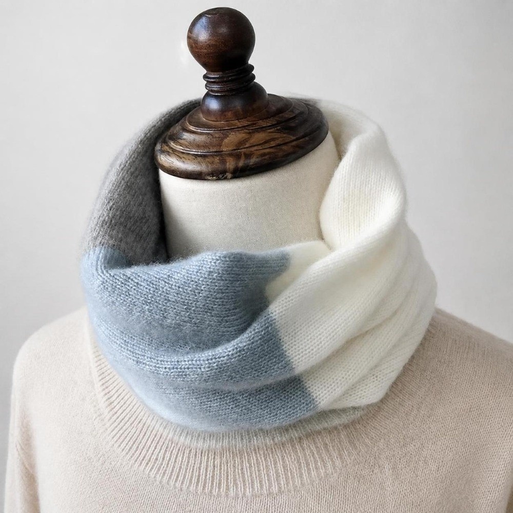 Écharpe infinie douce à couleu - Infinity Scarf Knit avis et prix