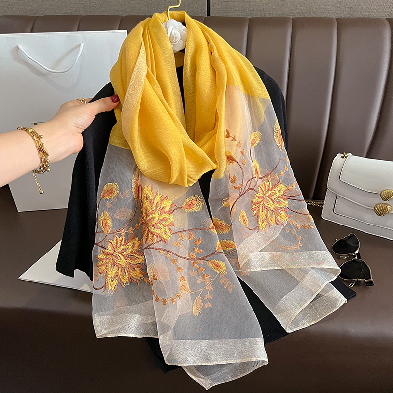 Écharpe en Soie Unie Printemps - Woven Scarf Blanket avis et prix